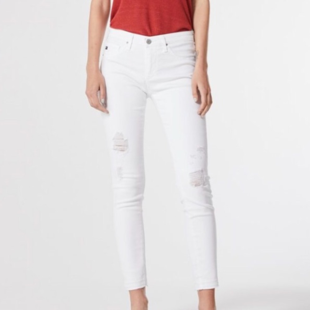 AG The Legging Ankle Ripped Jeans